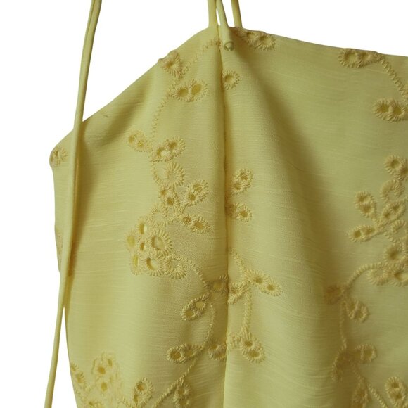 Alice + Olivia Yellow Eyelet Maxi Dress - Picture 8 of 16